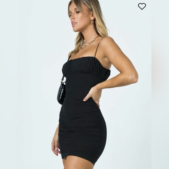 NWT Princess Polly Penney Black Mini Dress - Size 0 - Picture 3 of 12